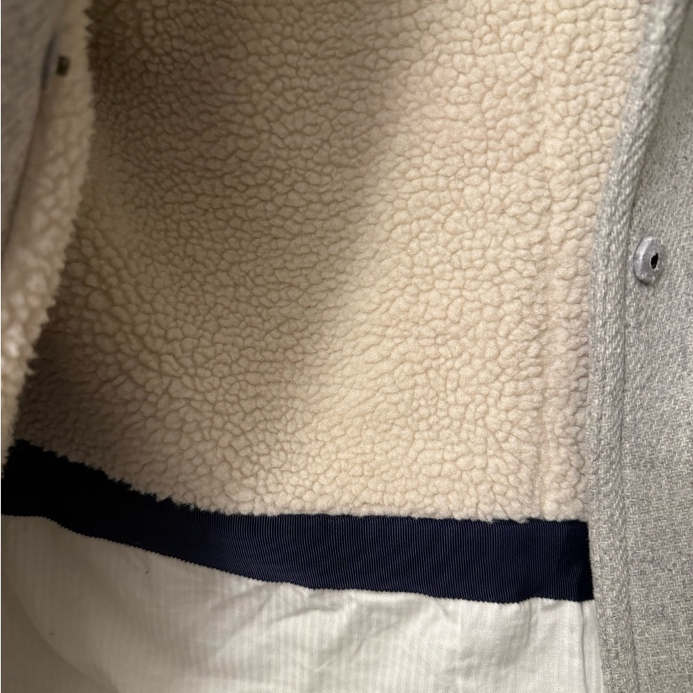 Crewcuts Gray will Pea Coat with Faux Fur Collar and cozy Sherpa lining - Picture 4 of 7